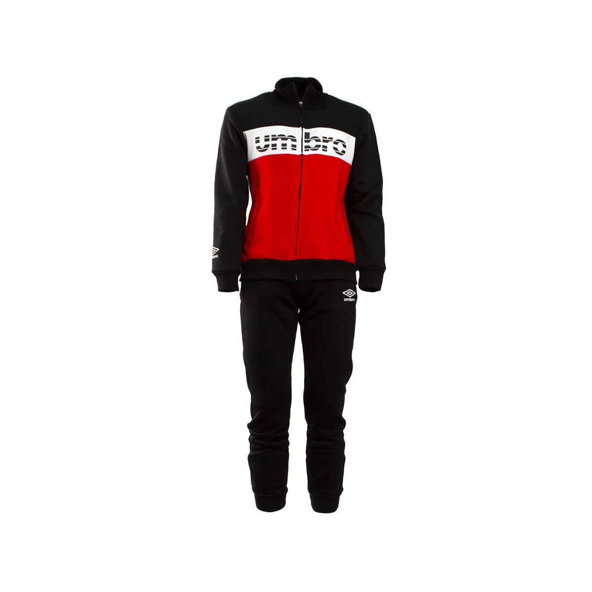 Pigiama Tuta Ragazzo Aperto Con Zip Umbro In Felpa UOS65037S W346 - immagine 3