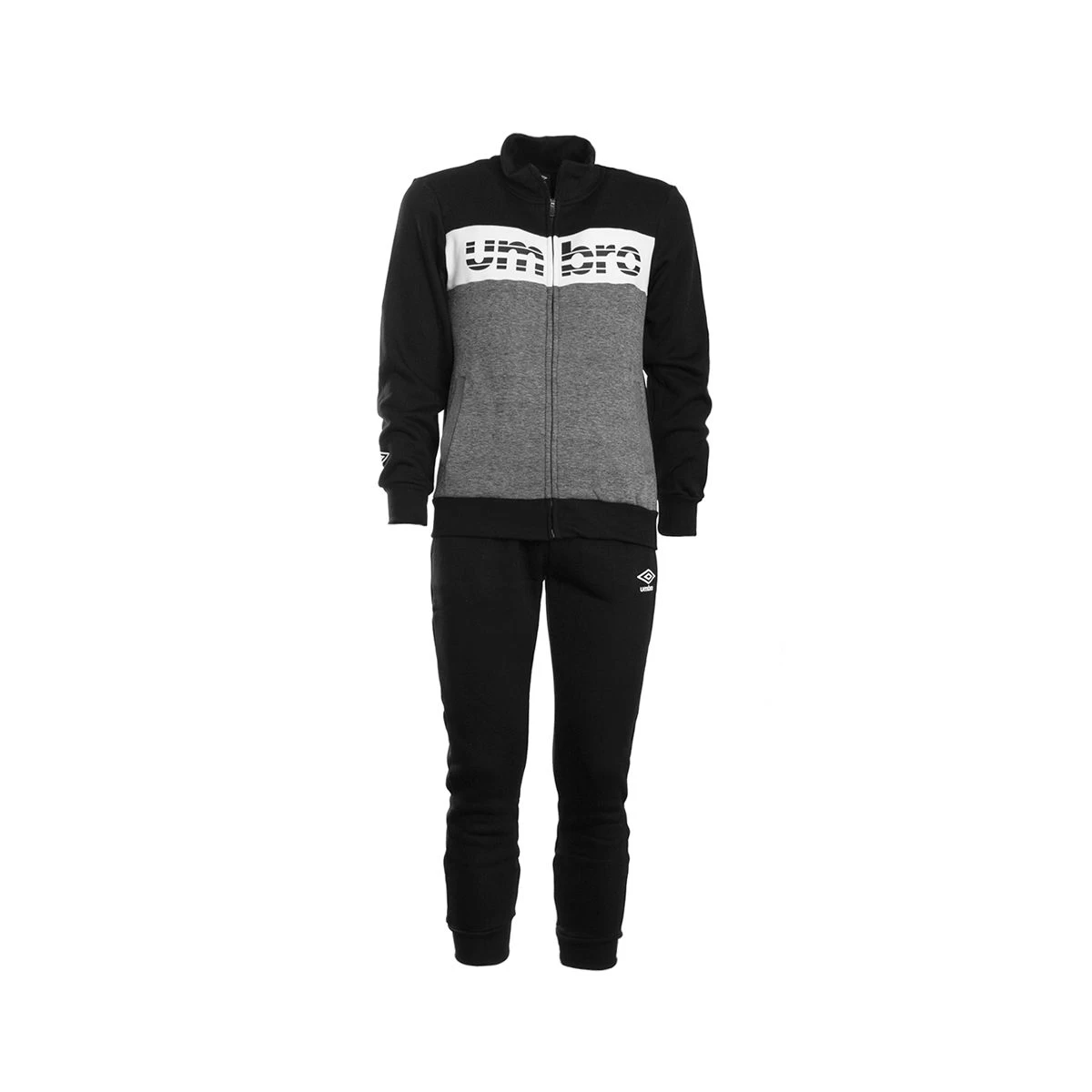 Pigiama Tuta Ragazzo Aperto Con Zip Umbro In Felpa UOS65037S W346 - immagine 2