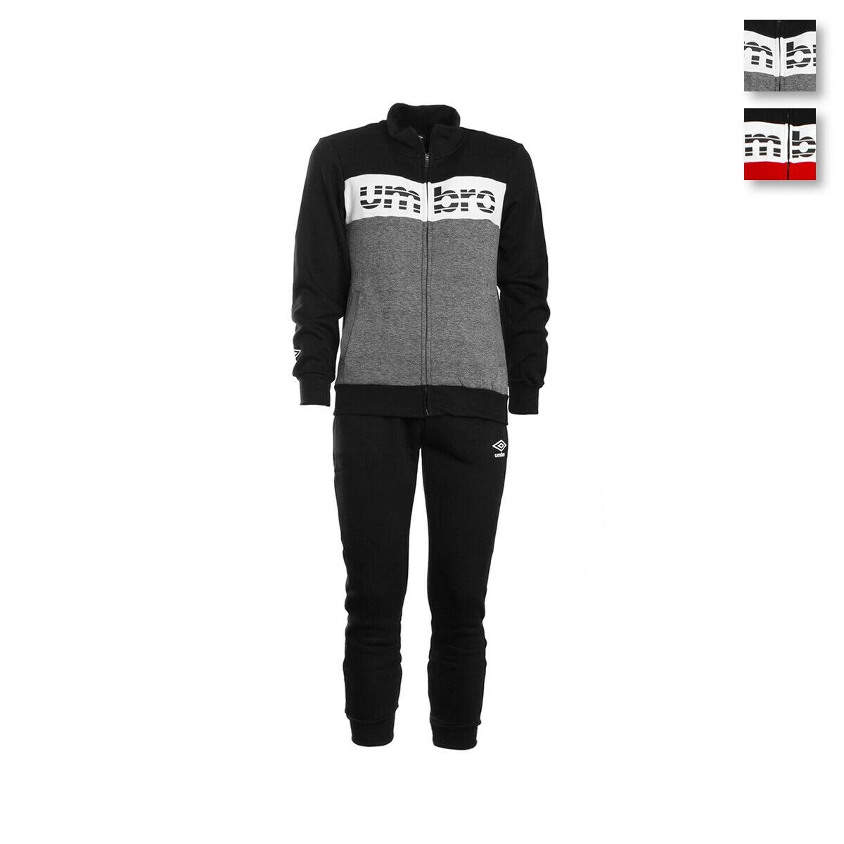 Pigiama Tuta Ragazzo Aperto Con Zip Umbro In Felpa UOS65037S W346