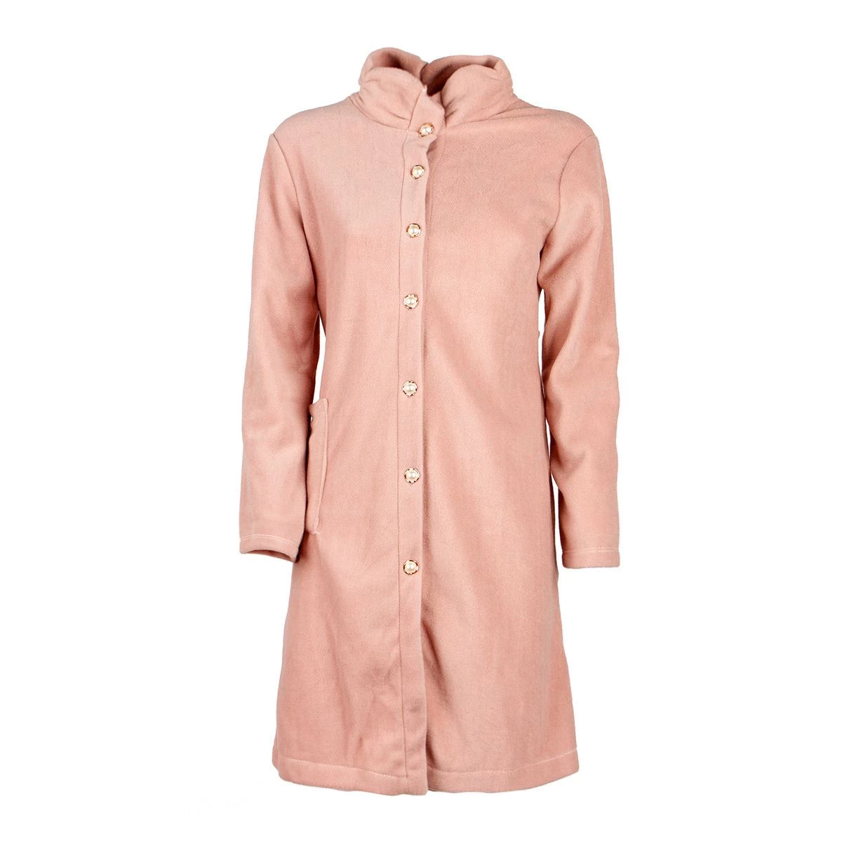 Vestaglia Donna Edera Di Toscana Lingerie Con Bottoni In Pile J696 - immagine 2