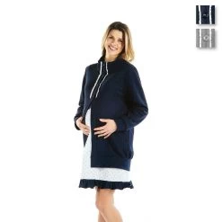 Vestaglia Gestante Mammain Premaman In Caldo Cotone 1683 Z394