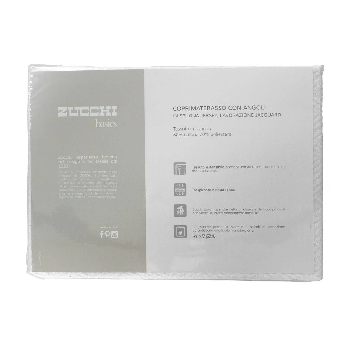 Coprimaterasso In Spugna Jersey Zucchi Una Piazza E Mezza P543 - immagine 3